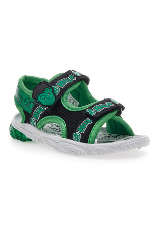 Grüne und schwarze Sandalen mit Klettverschluss Disney Hulk 1010159