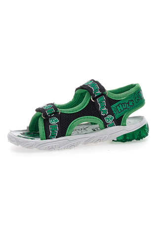 Grüne und schwarze Sandalen mit Klettverschluss Disney Hulk 1010159