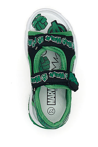Grüne und schwarze Sandalen mit Klettverschluss Disney Hulk 1010159