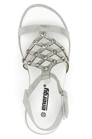Sandali Argento Con Strass Energy 535