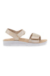Sandali Beige Oro Con Chiusura Strappo Inblu 25 Cj