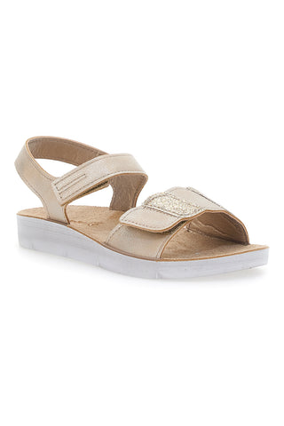Sandali Beige Oro Con Chiusura Strappo Inblu 25 Cj