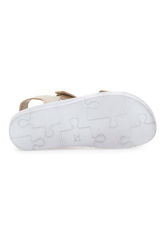 Sandali Beige Oro Con Chiusura Strappo Inblu 25 Cj