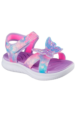 Sandali Viola con Farfalla sulla tomaia SKECHERS JUMPSTERS SANDAL - BUTTERFLY BRITES