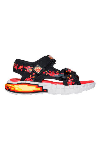 Schwarze und rote Sandalen SKECHERS MEGA-SPLASH 4K
