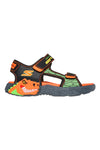Skechers CREATURE-SPLASH Leuchtende Sandalen in Schwarz und Orange