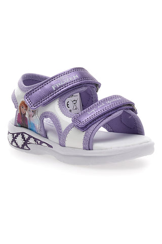 Sandali Viola Con Luci e Strappi in Velcro Frozen D11955M