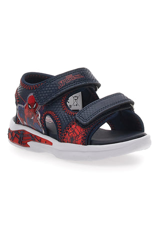 Blaue und rote Sandalen mit Lichtern und verstellbaren Riemen Spiderman M11953M