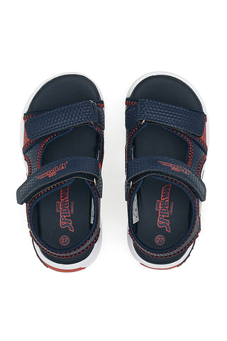 Blaue und rote Sandalen mit Lichtern und verstellbaren Riemen Spiderman M11953M