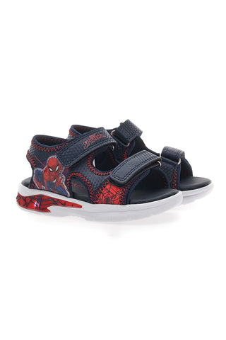 Blaue und rote Sandalen mit Lichtern und verstellbaren Riemen Spiderman M11953M