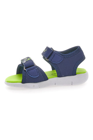Blaue und grüne Sandalen mit Aufdruck und Klettverschluss Superga S63S820