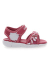 Rosa Sandalen mit Print und Klettverschluss Superga S63S820