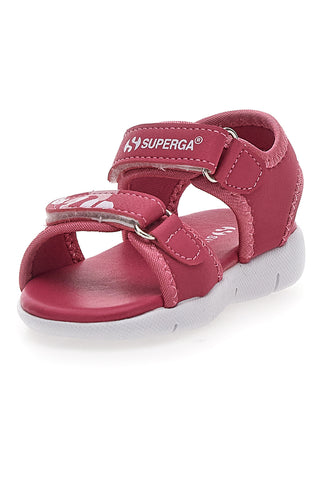 Rosa Sandalen mit Print und Klettverschluss Superga S63S820