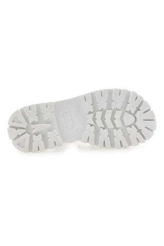 Weiße Sandalen mit Nieten und Metalllogo Laura Biagiotti 96219451
