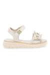 Sandali bianchi con fiori e strappo Laura Biagiotti 96129493