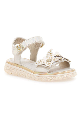 Sandali bianchi con fiori e strappo Laura Biagiotti 96129493
