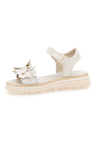 Sandali bianchi con fiori e strappo Laura Biagiotti 96129493