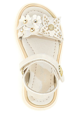 Sandali bianchi con fiori e strappo Laura Biagiotti 96129493