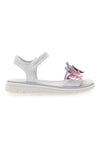 Weiße Sandalen mit bunten Applikationen und Klettverschluss LAURA BIAGIOTTI 96139491