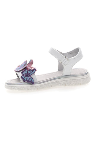 Weiße Sandalen mit bunten Applikationen und Klettverschluss LAURA BIAGIOTTI 96139491