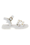 Sandali bianchi con borchie oro e suola chunky Laura Biagiotti AG1728316313