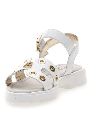 Sandali bianchi con borchie oro e suola chunky Laura Biagiotti AG1728316313