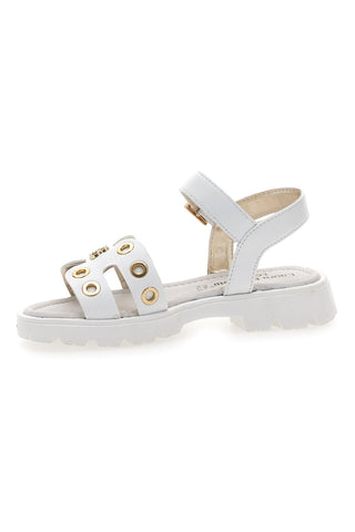 Sandali bianchi con borchie oro e suola chunky Laura Biagiotti AG1728316313