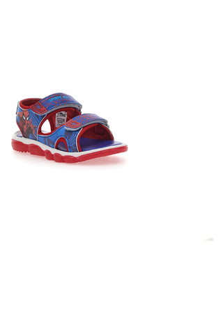 Scarpe blu e rosse con luci e stampa Spider-Man 11SP3N02LE