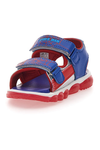 Scarpe blu e rosse con luci e stampa Spider-Man 11SP3N02LE