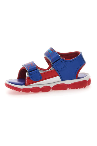 Scarpe blu e rosse con luci e stampa Spider-Man 11SP3N02LE