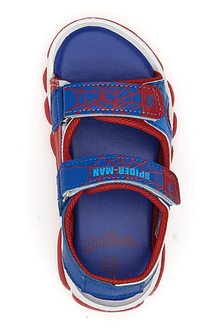 Scarpe blu e rosse con luci e stampa Spider-Man 11SP3N02LE