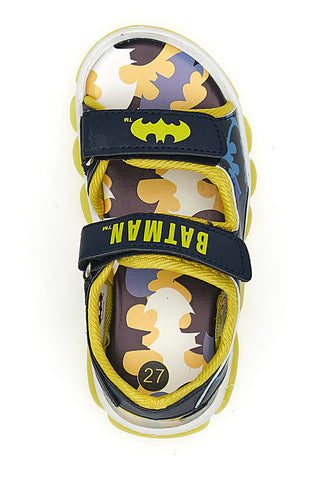 Schwarz-gelbe Sandalen mit Batman-Logo und Klettverschluss BATMAN 19BM3N01LA