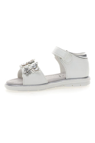 Sandali Bianchi Con Strappo in Velcro Grazie 200C355