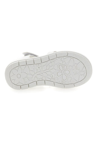 Sandali Bianchi Con Strappo in Velcro Grazie 200C355