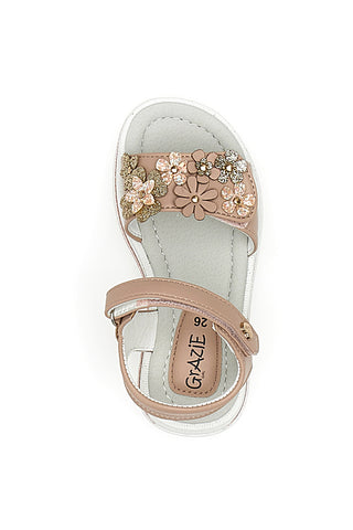 Sandali rosa con fiori Grazie girl 218348