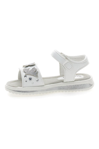 Weiße Sandalen mit Schmetterlingen und Charms, Thank You Girl 218349