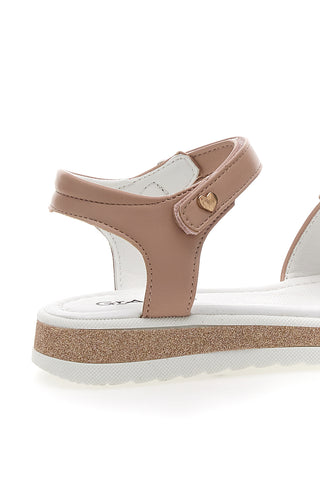 Rosa Sandalen mit Blumen und Klettverschluss GRAZIE GIRL 283348