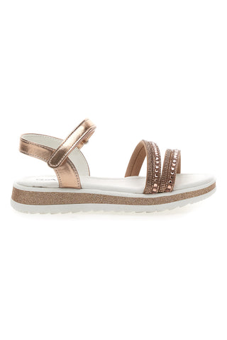Rosa Sandalen mit Glitzer und Pailletten auf dem Obermaterial GRAZIE GIRL 283368