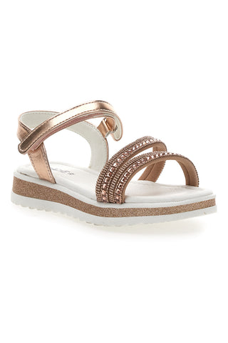 Rosa Sandalen mit Glitzer und Pailletten auf dem Obermaterial GRAZIE GIRL 283368