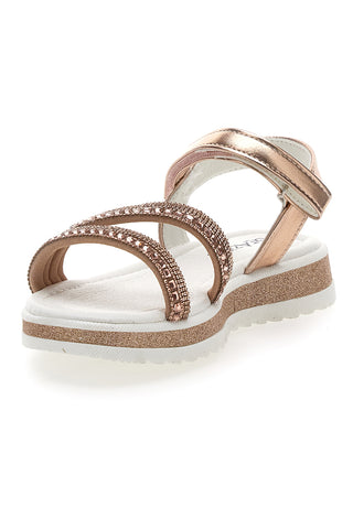 Rosa Sandalen mit Glitzer und Pailletten auf dem Obermaterial GRAZIE GIRL 283368