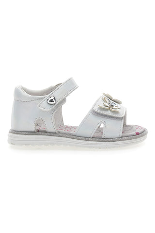 Sandali Bianchi con Farfalle e Doppio Velcro GRAZIE GIRL 15018