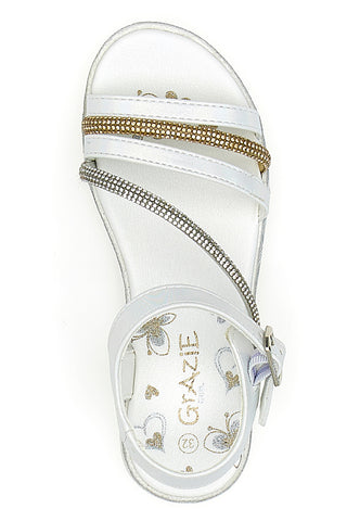 Sandali Bianchi Con Dettagli Dorati Grazie 14311