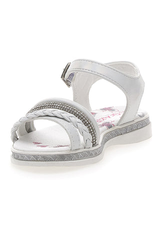 Weiße Sandalen mit Riemen und weicher Sohle GRAZIE GIRL 14327