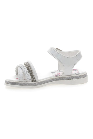 Weiße Sandalen mit Riemen und weicher Sohle GRAZIE GIRL 14327