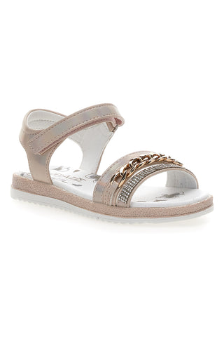 Sandali Cipria Con Catena Dotara e Cinturino con Strappo Grazie 14320