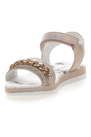 Sandali Cipria Con Catena Dotara e Cinturino con Strappo Grazie 14320