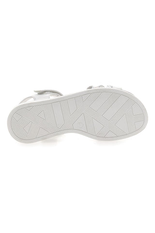 Sandali Bianchi Con Dettagli Argentati Grazie 14342