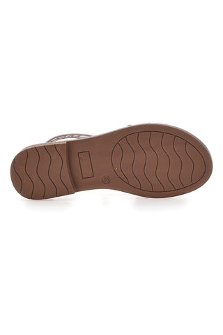 Weiße Bandeau-Sandalen mit Reißverschluss hinten GRAZIE GIRL 15029