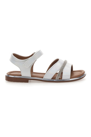 Weiße Sandalen mit Klettverschluss Danke 15025
