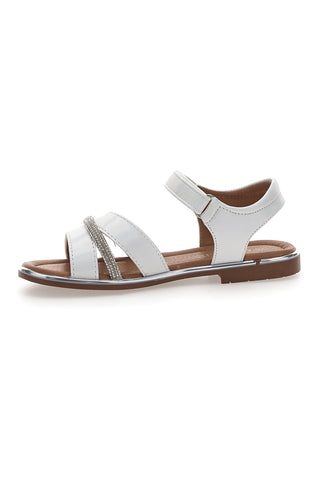 Weiße Sandalen mit Klettverschluss Danke 15025